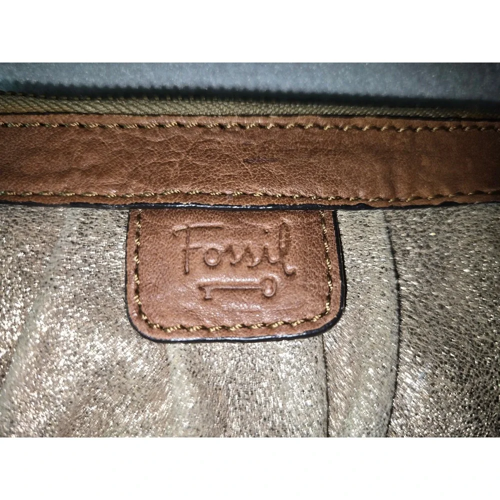 Fossil Sparkly Embellished Wristlet and Coin Purse Tan - Picture 3 of 9